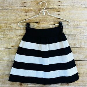 Black and White Size Small Striped Women's Skirt